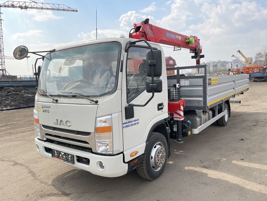 JAC N90-L (9т) КМУ SKYWAY SK508 (3,2т) БОРТ СТАЛЬ 6,2×2,55×0,6 м